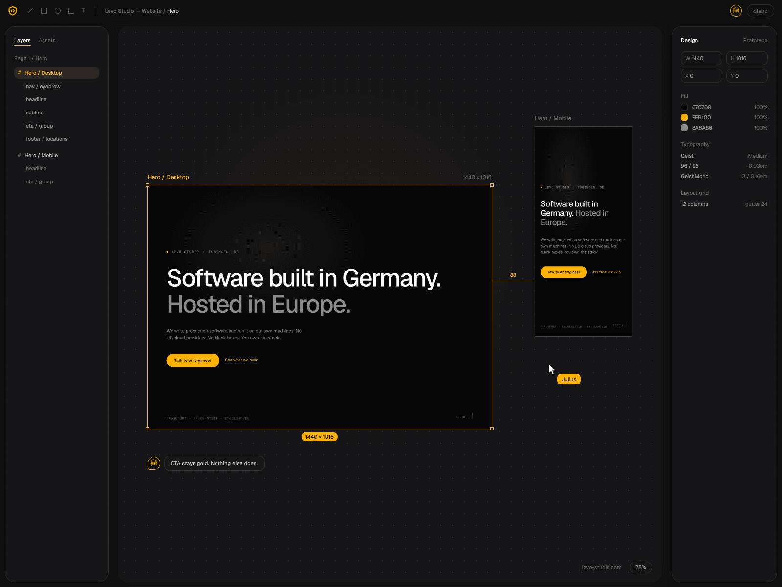 Levo Studio | Software Made in Germany, Hosted in Europe 데스크톱 화면
