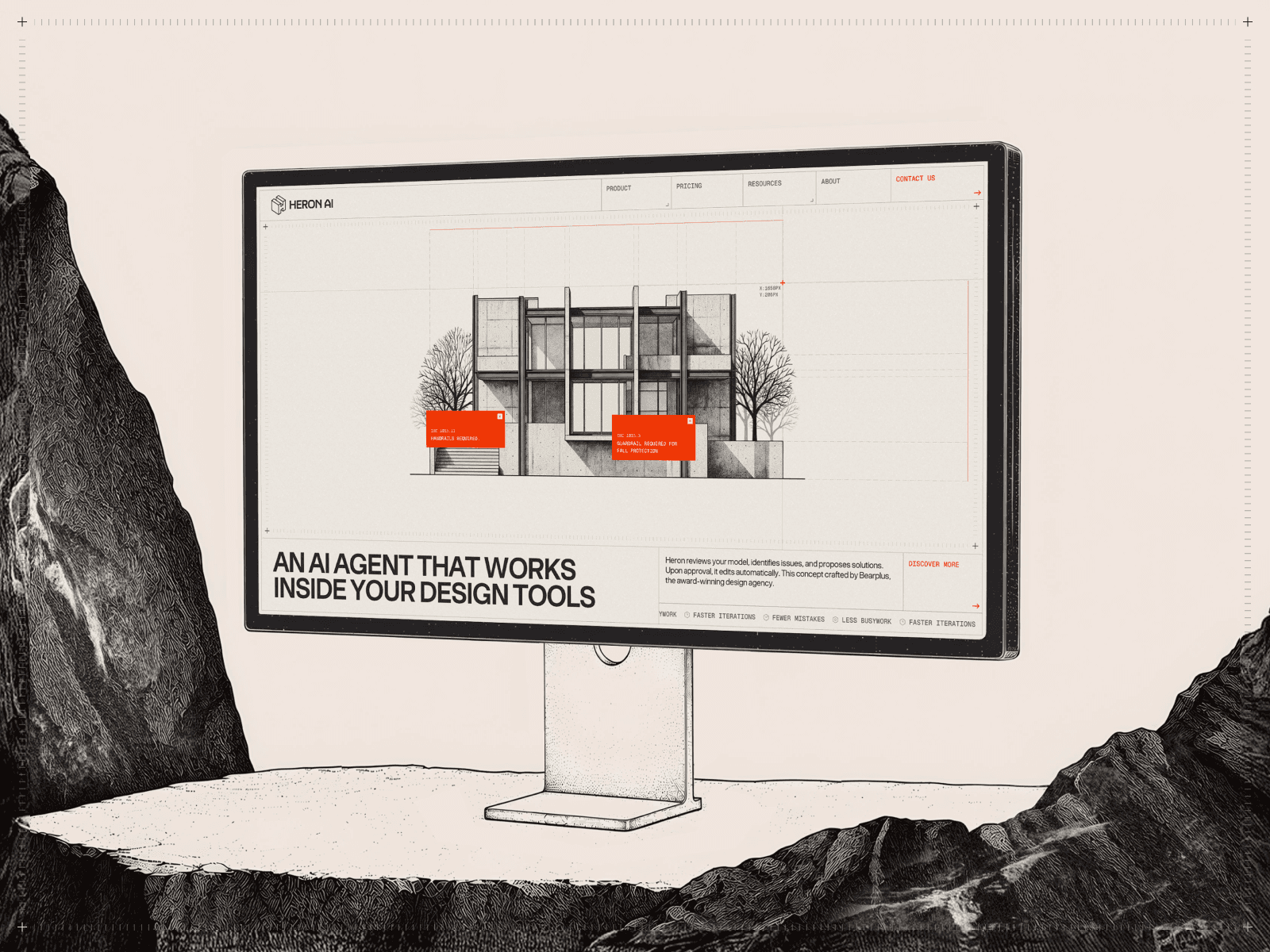 Heron AI | Works inside your design tools 데스크톱 화면