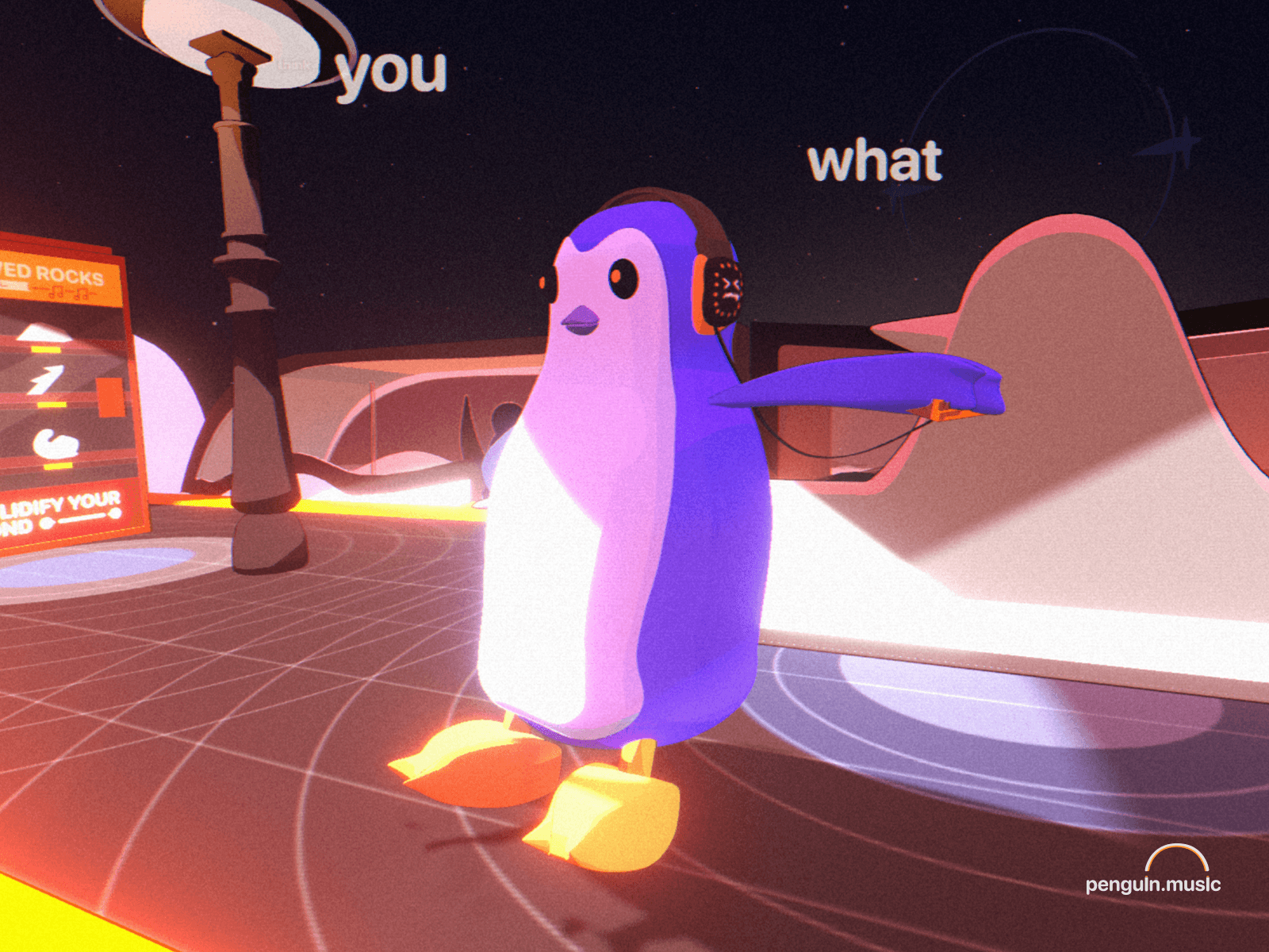 penguin.music - real-time music visualizer and living art piece 데스크톱 화면