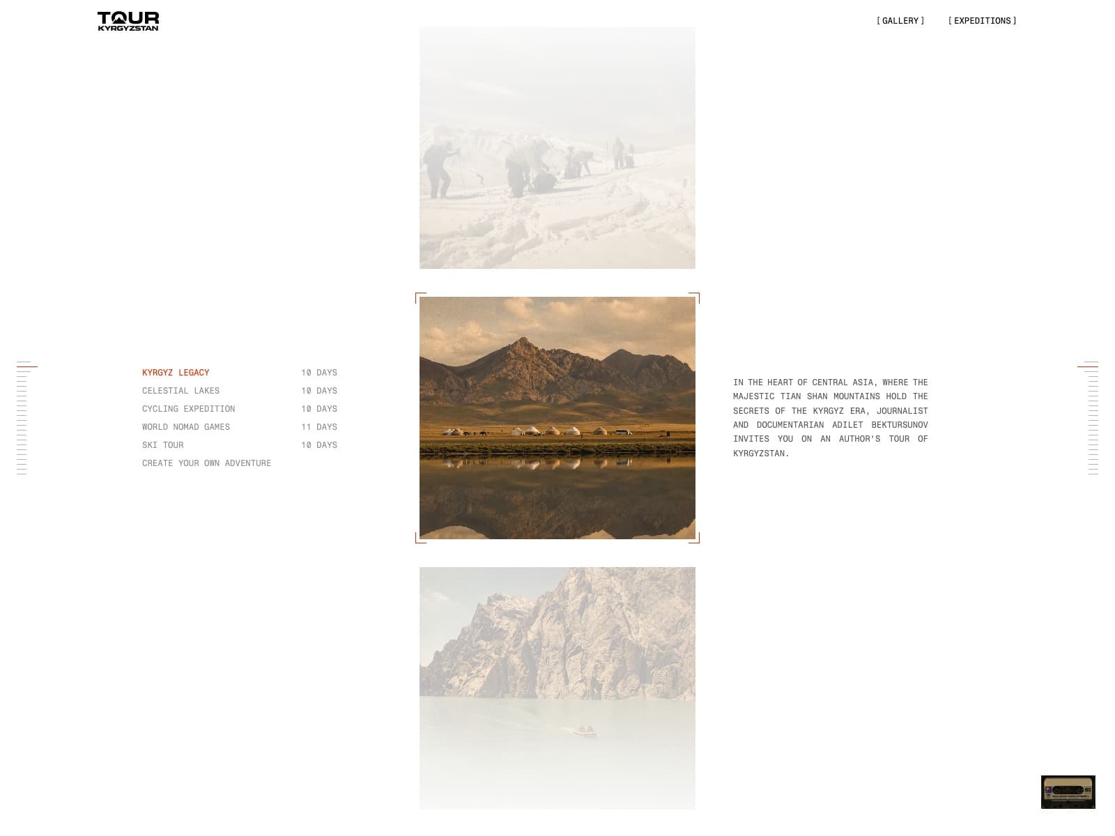 Tour Kyrgyzstan — Central Asia, unmapped 데스크톱 화면