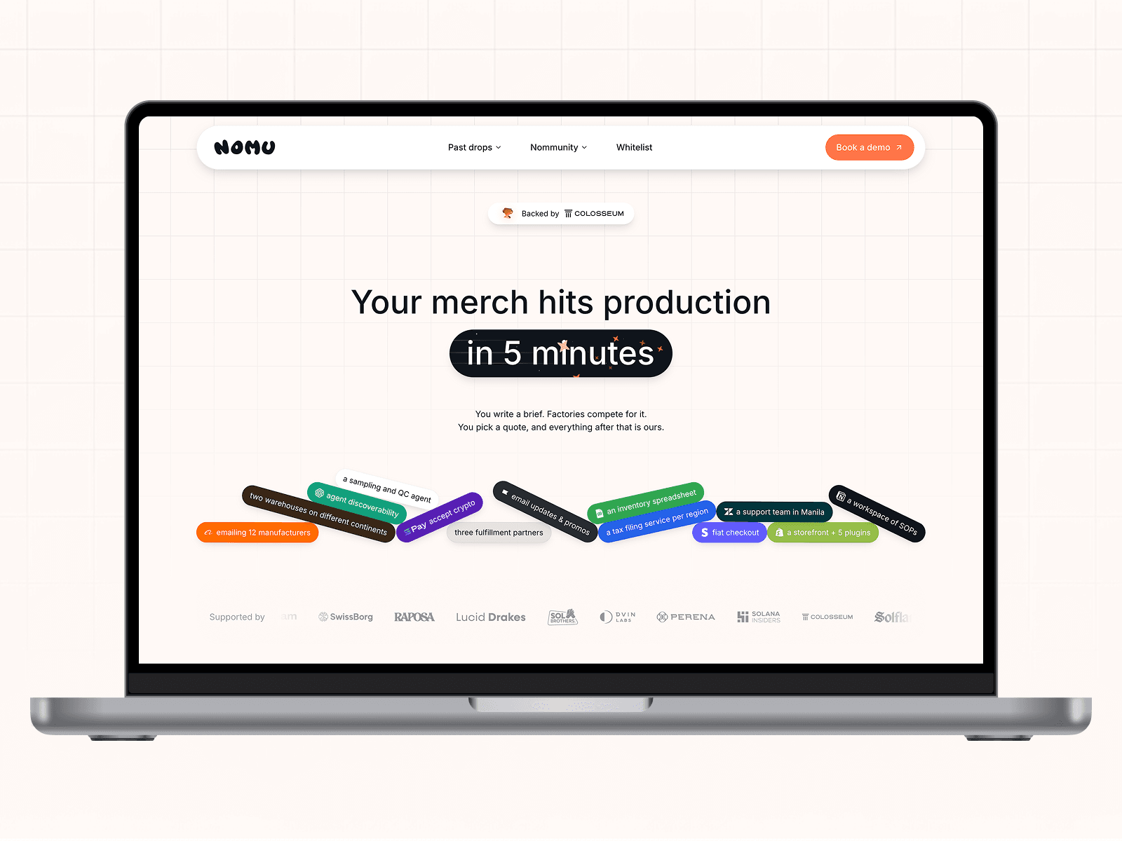 Nomu - Create your merch in 5 minutes at the best price 데스크톱 화면
