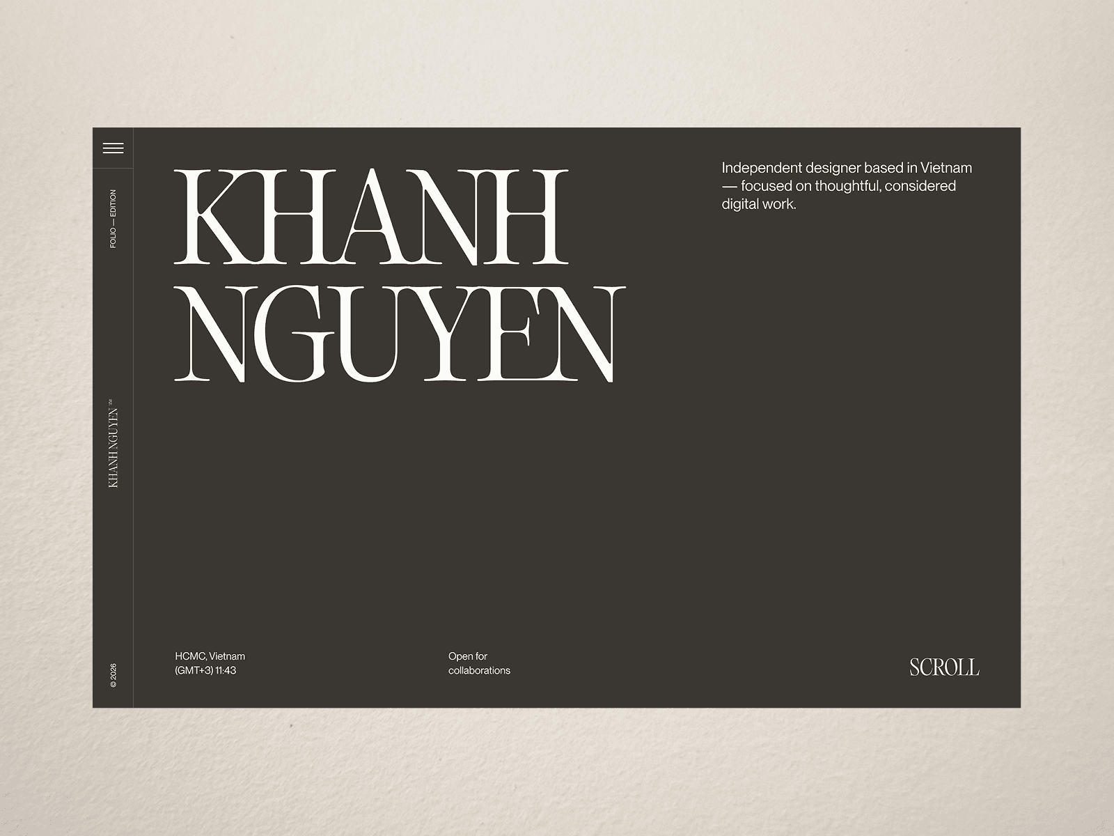 Khanh Nguyen ─ Independent Designer 데스크톱 화면