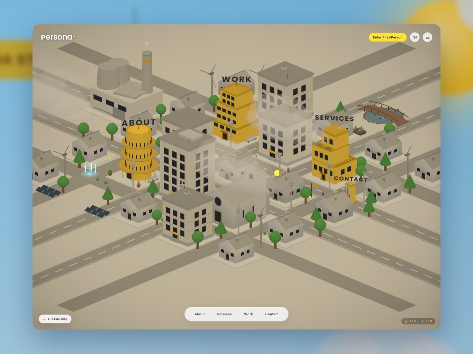 Persona Studio | Gamification & Interactive Experiences 데스크톱 화면