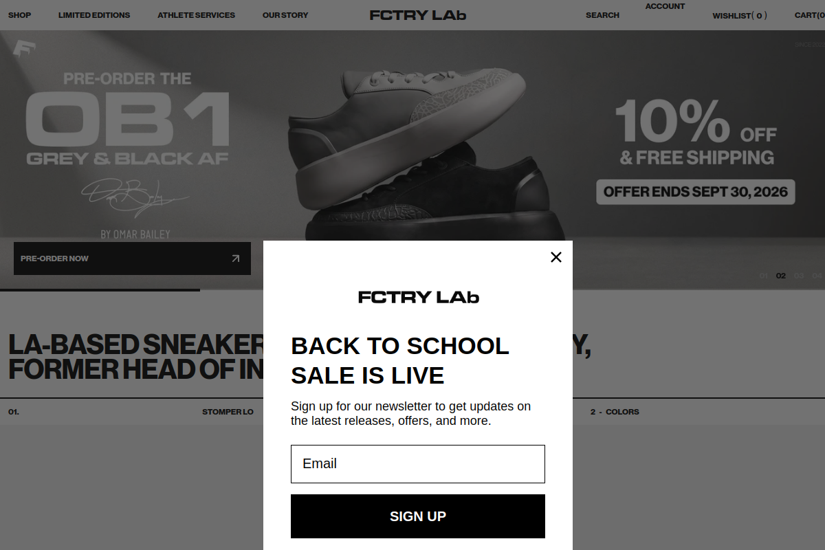 Fctrylab 데스크톱 화면