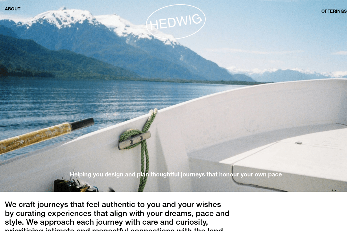 Hedwigtravel 데스크톱 화면
