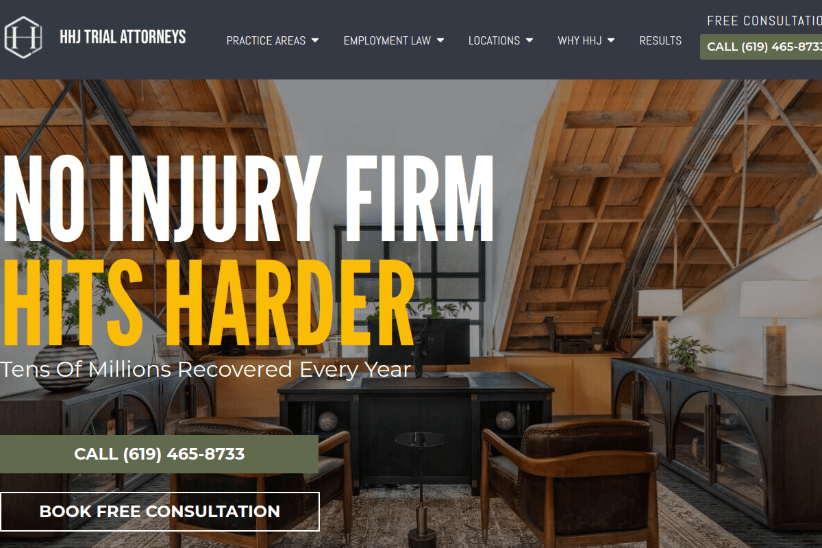 Hhjtrialattorneys 데스크톱 화면