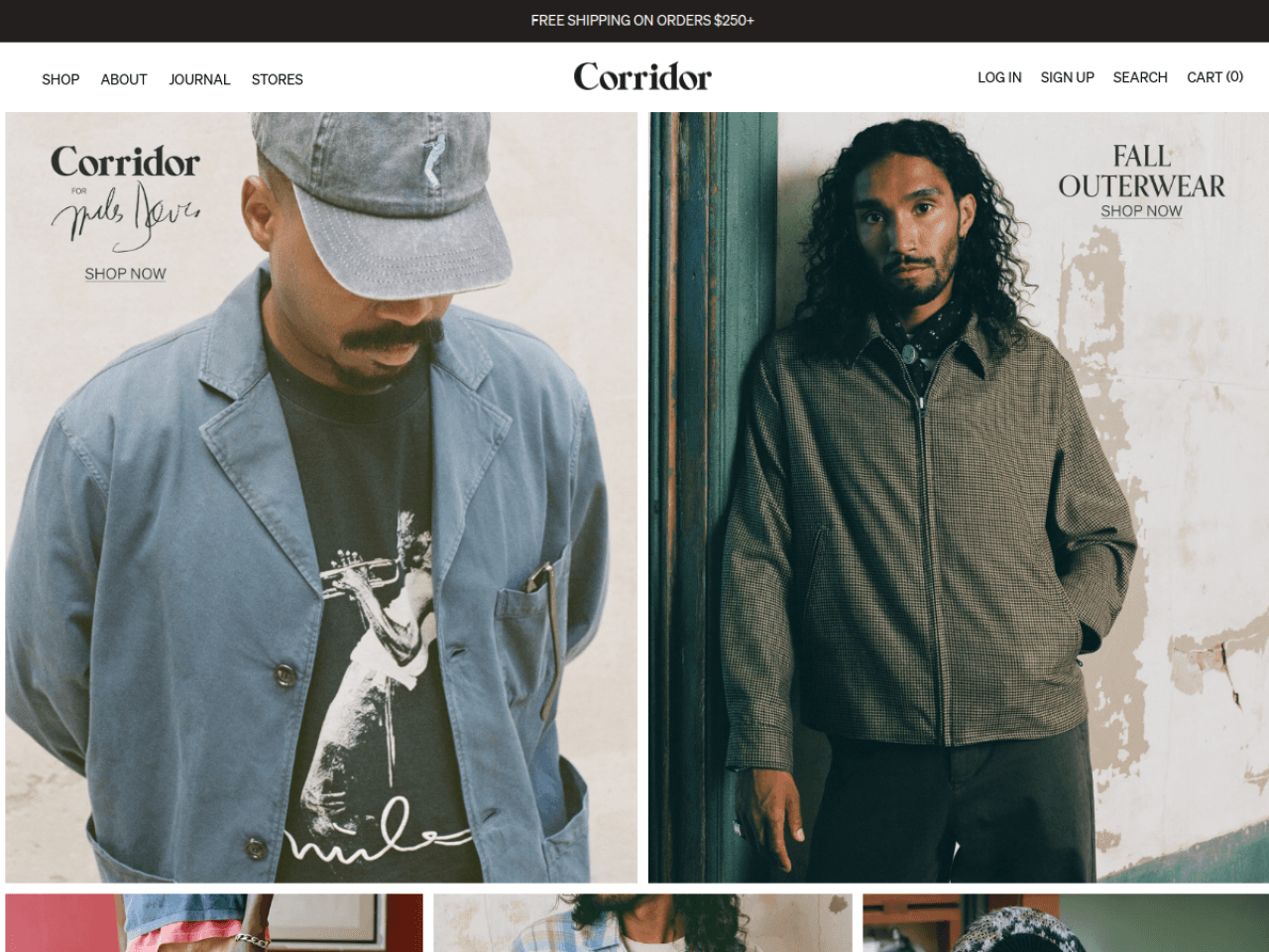 Corridor NYC 웹사이트 데스크톱 화면 스크린샷 — 에디토리얼, 일러스트레이션 스타일