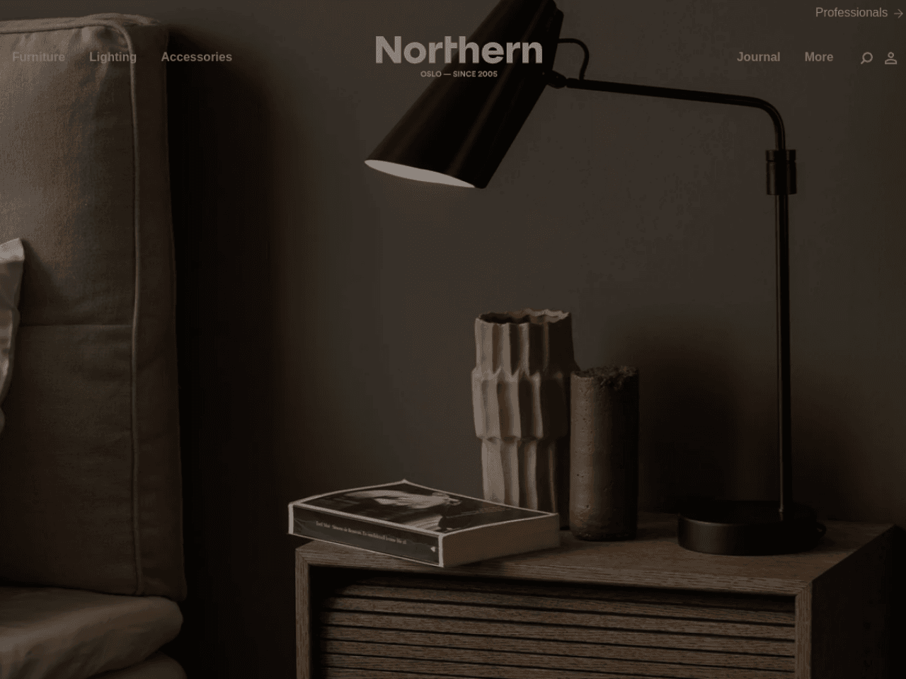 Northern 웹사이트 데스크톱 화면 스크린샷 — 미니멀, 컬러풀 스타일