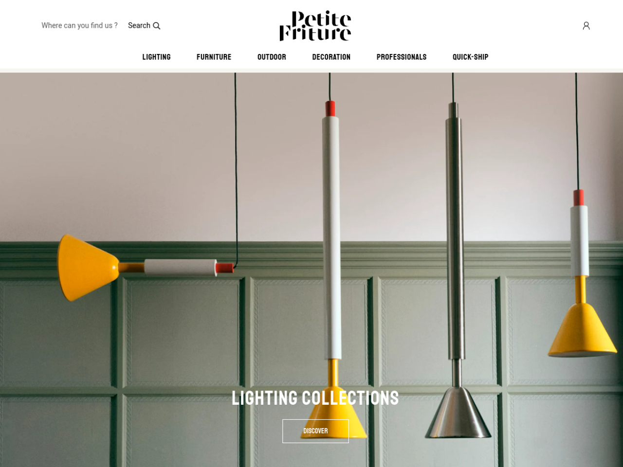 Petite Friture 웹사이트 데스크톱 화면 스크린샷 — 컬러풀, 브루탈리즘 스타일