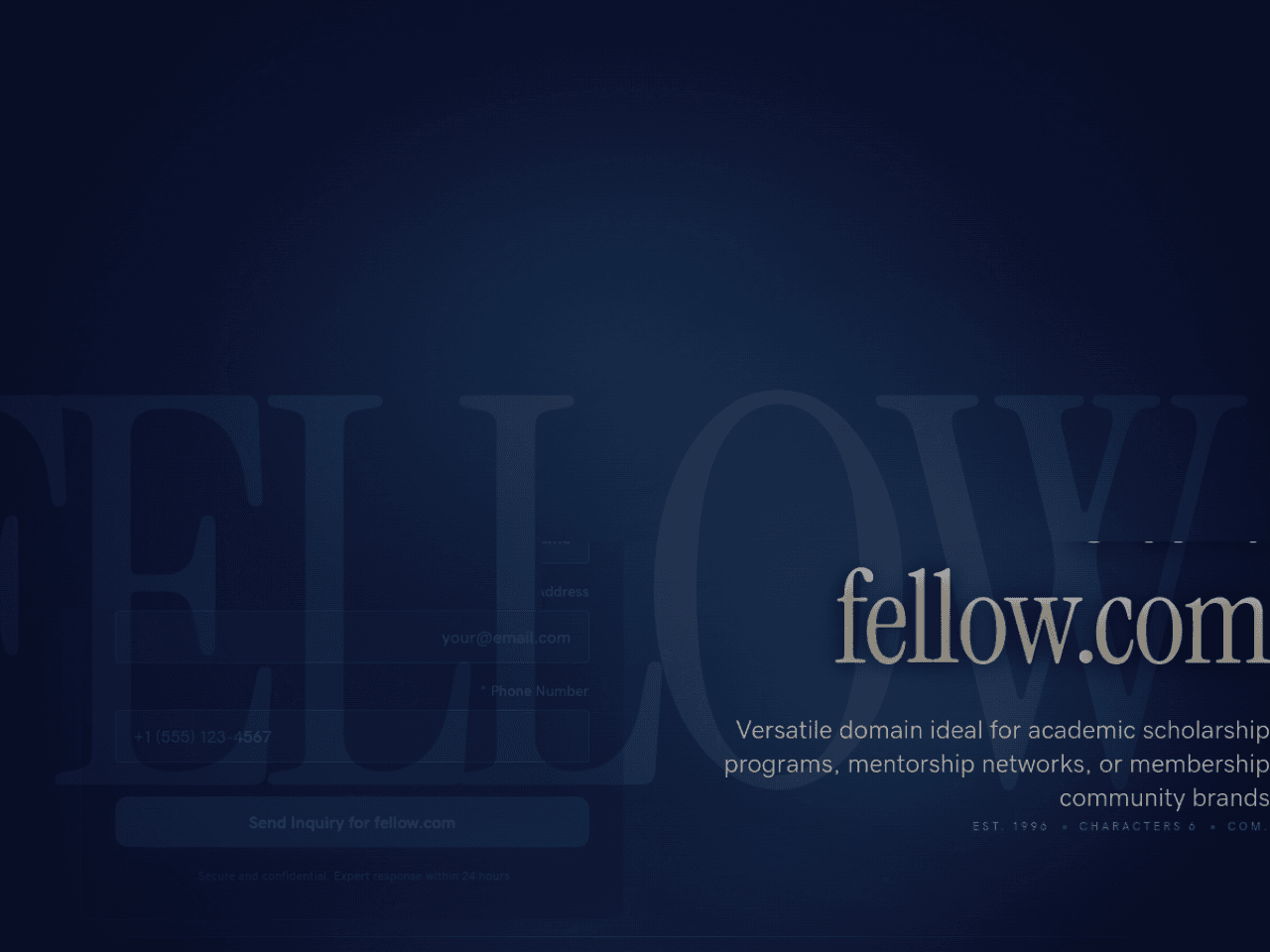 Fellow 웹사이트 데스크톱 화면 스크린샷 — 미니멀, 모노크롬 스타일