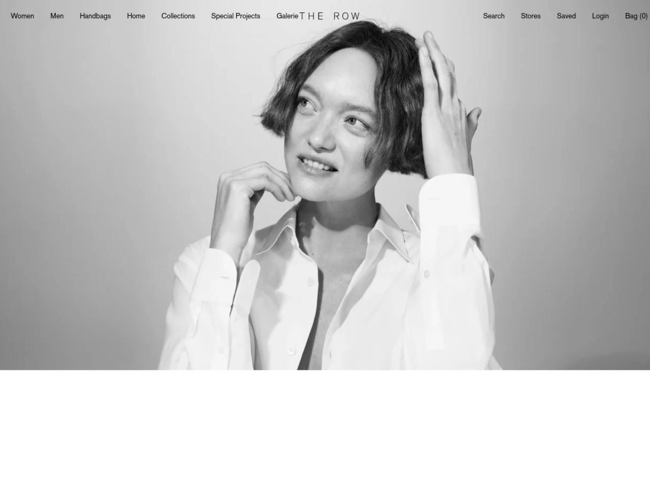 The Row 웹사이트 데스크톱 화면 스크린샷 — 미니멀, 플레이풀 스타일