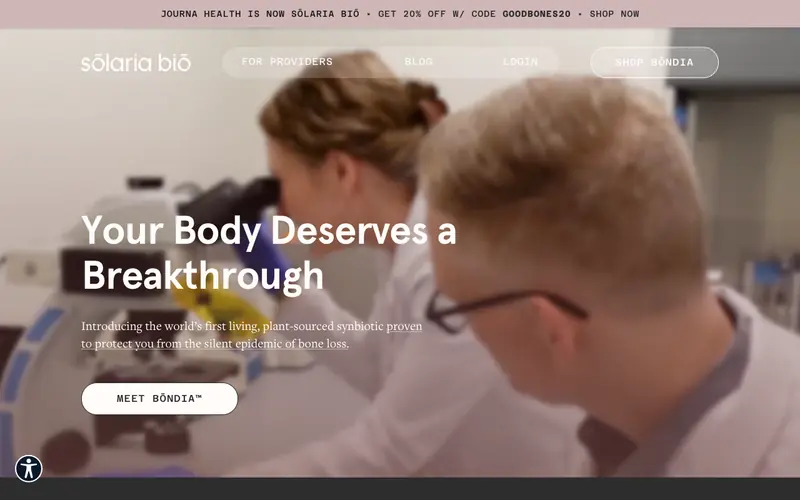 Solaria Bio (formerly Journa Health) 데스크톱 화면