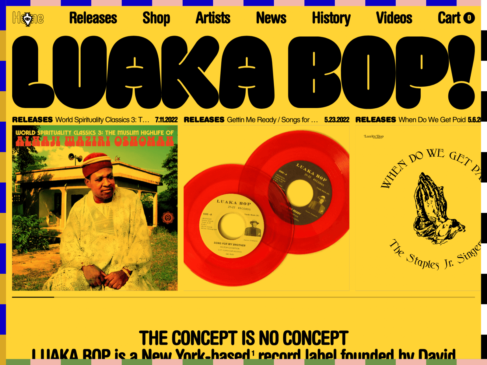 Luaka Bop 데스크톱 화면