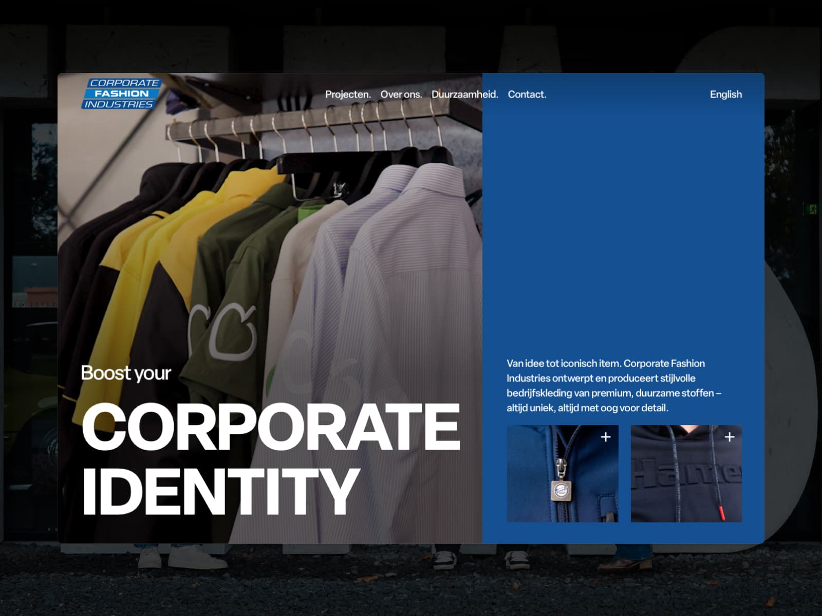 Home | Corporate Fashion Industries 데스크톱 화면