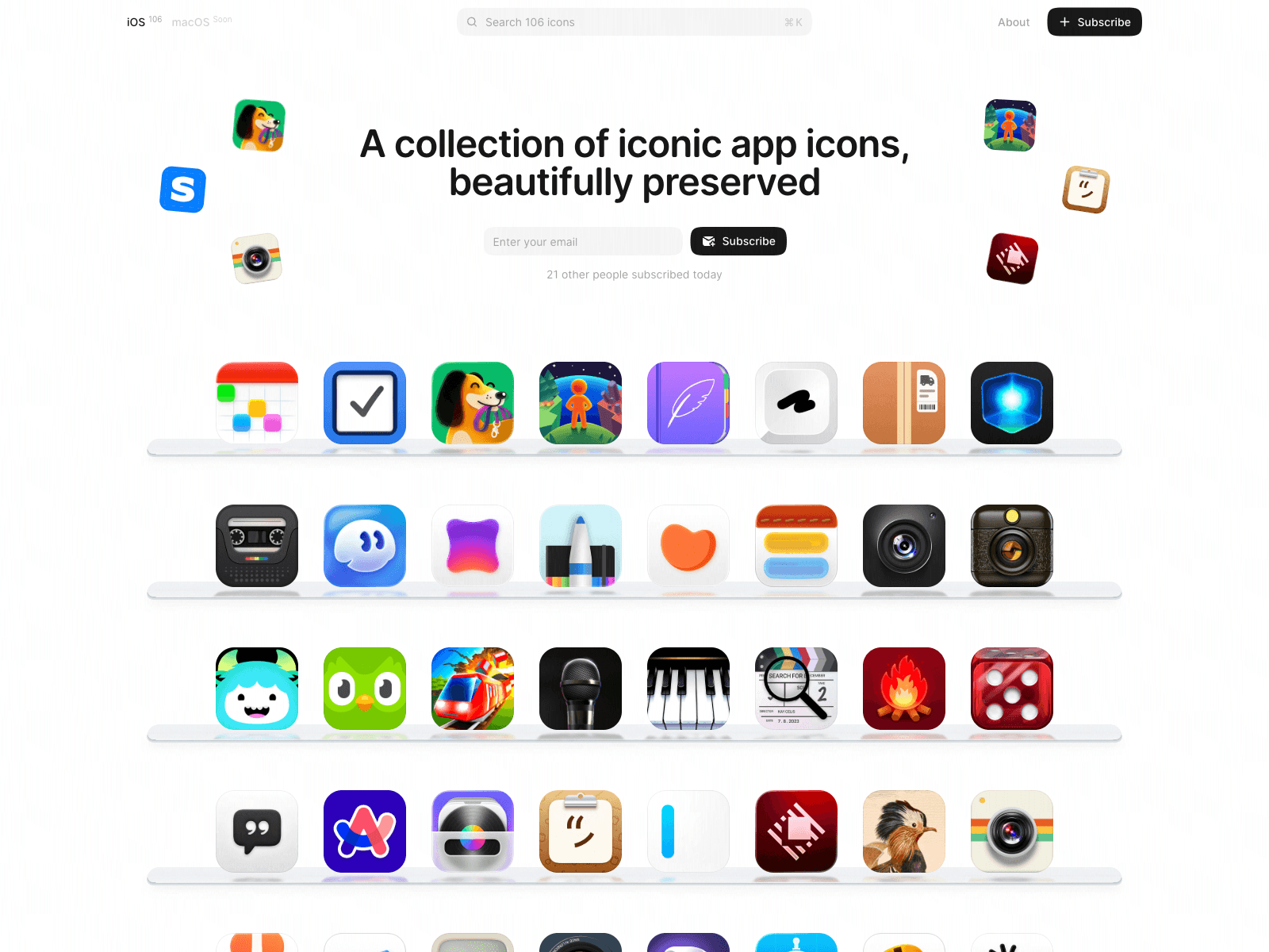 Icon Museum - Curated App Icon Gallery & Inspiration 데스크톱 화면