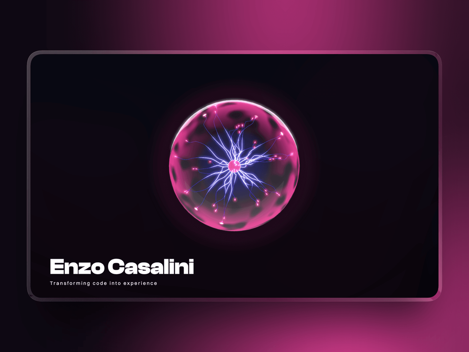 Enzo Casalini - Creative Front-End Developer 데스크톱 화면