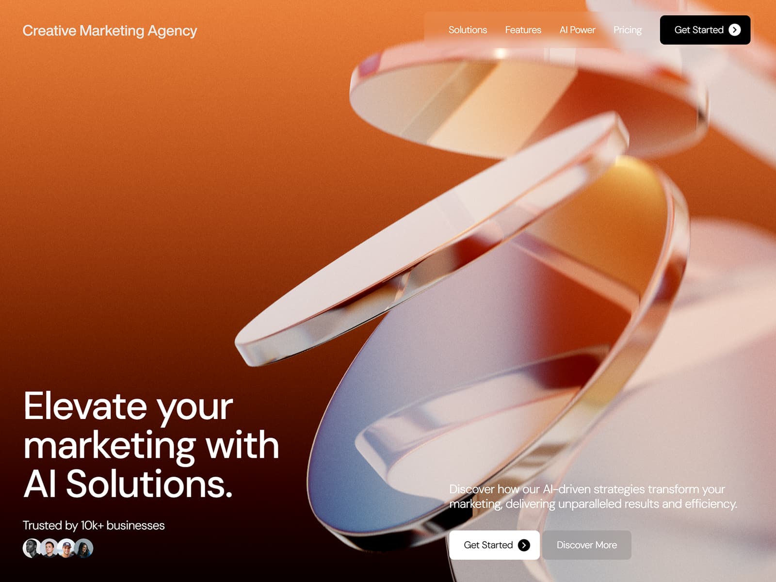 Creative Marketing Agency 데스크톱 화면