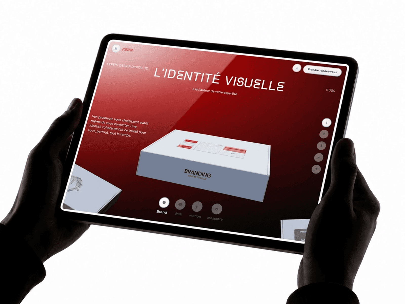 Studio de design 3D, web & branding en Suisse | Ferr Studio 데스크톱 화면