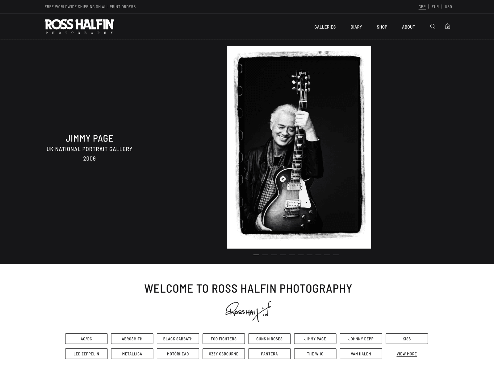Ross Halfin Photography | Music Images + Fine Art Prints 데스크톱 화면