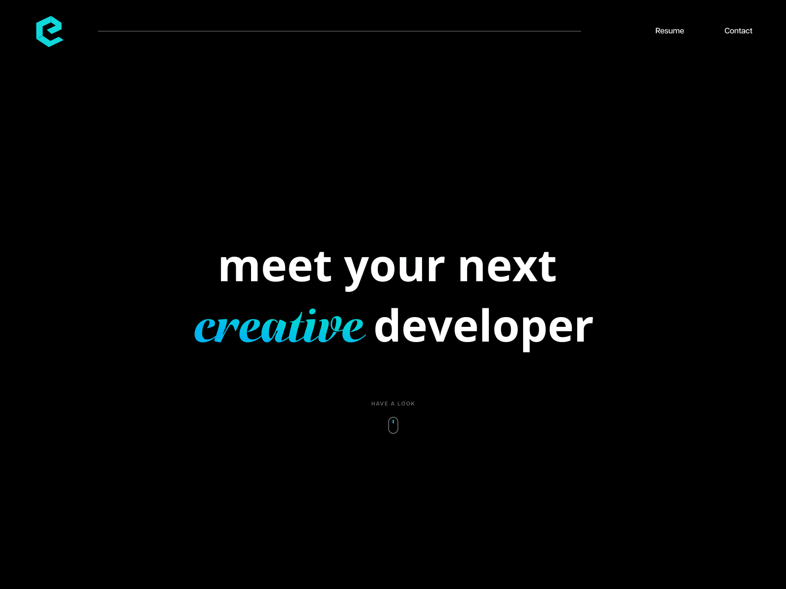 Emilian | Creative Developer 데스크톱 화면
