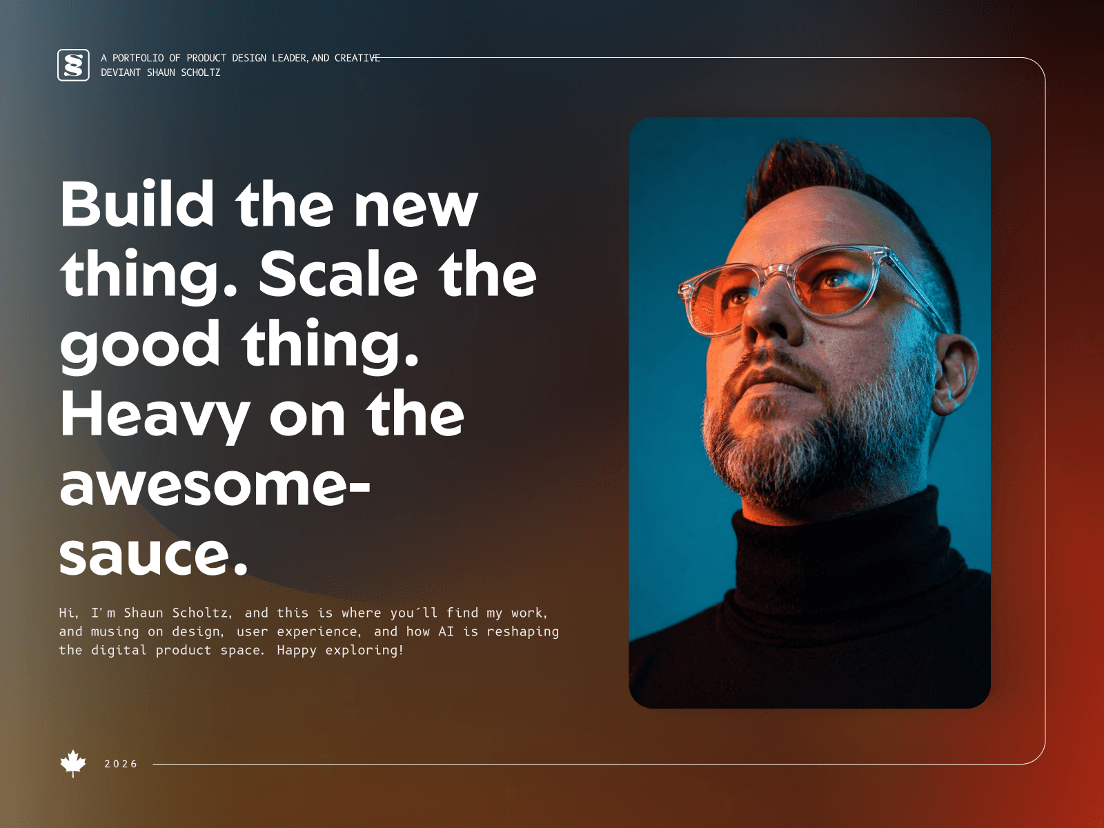 Shaun Scholtz / Product Design Leader 데스크톱 화면