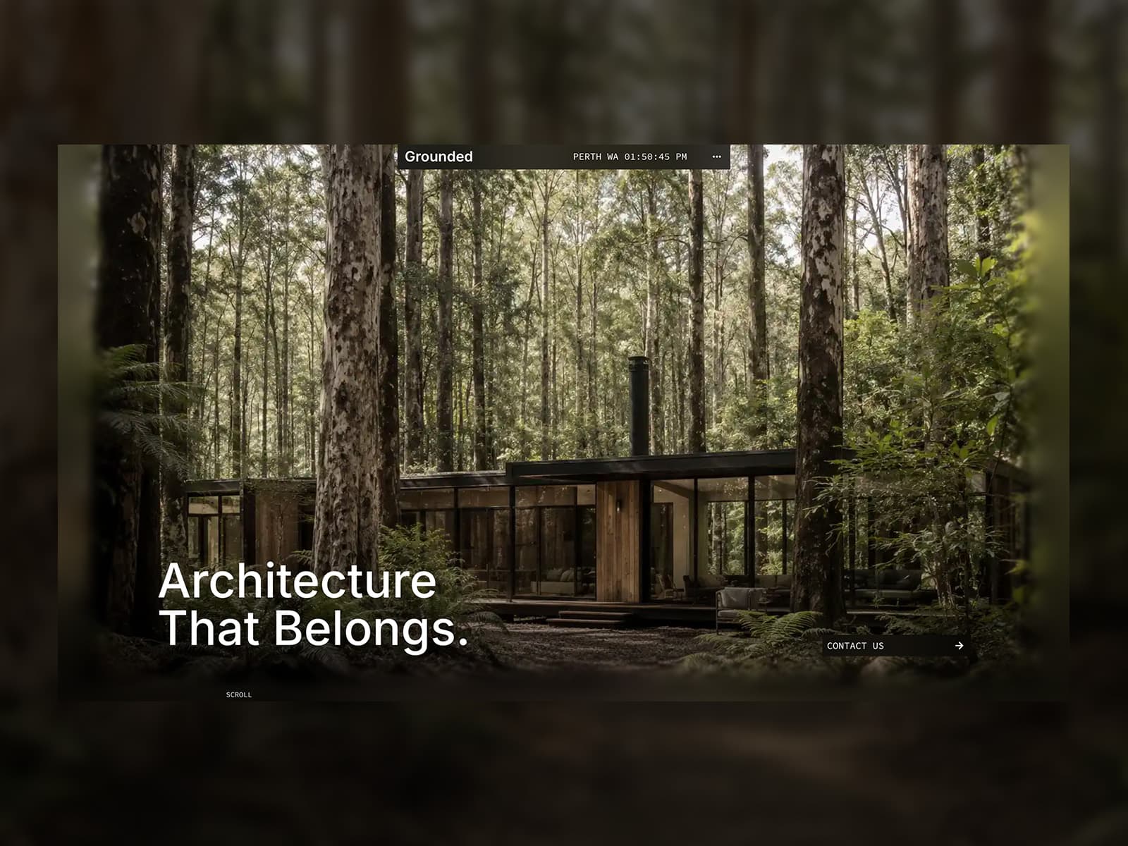 Grounded — Residential & Commercial Architecture, WA 데스크톱 화면