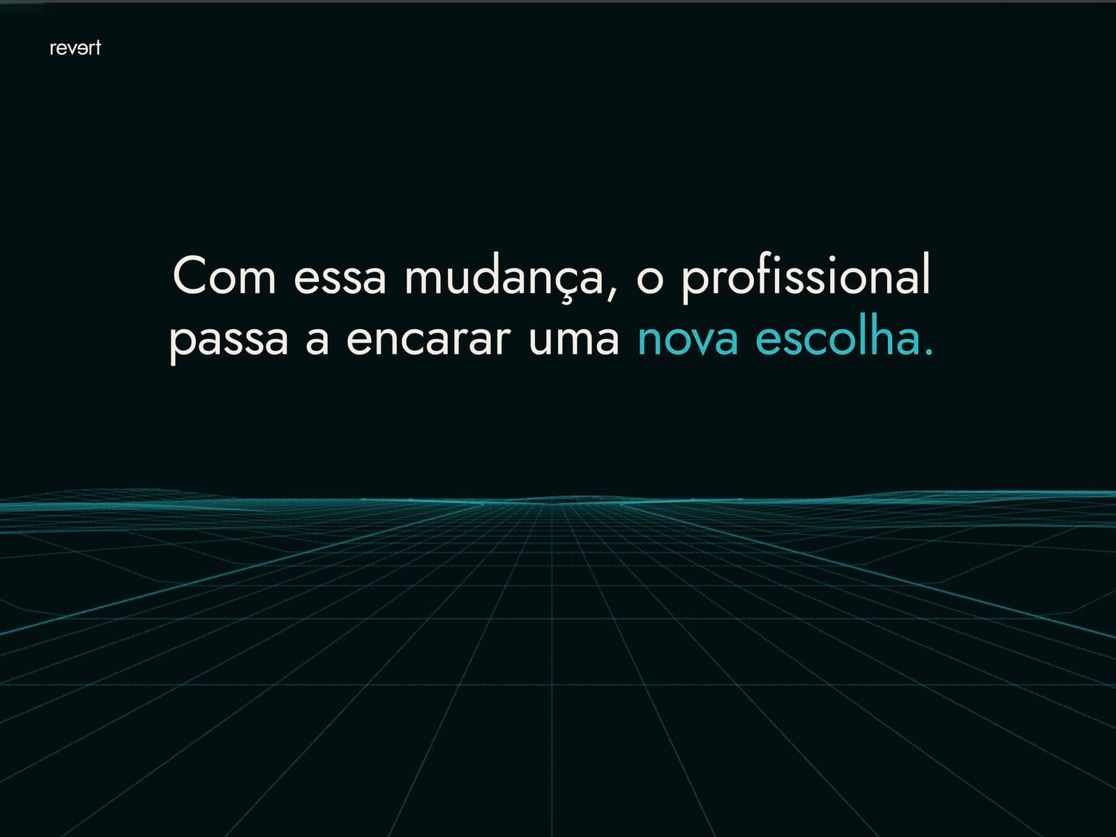 Revert — Infraestrutura para consultores de investimentos 데스크톱 화면
