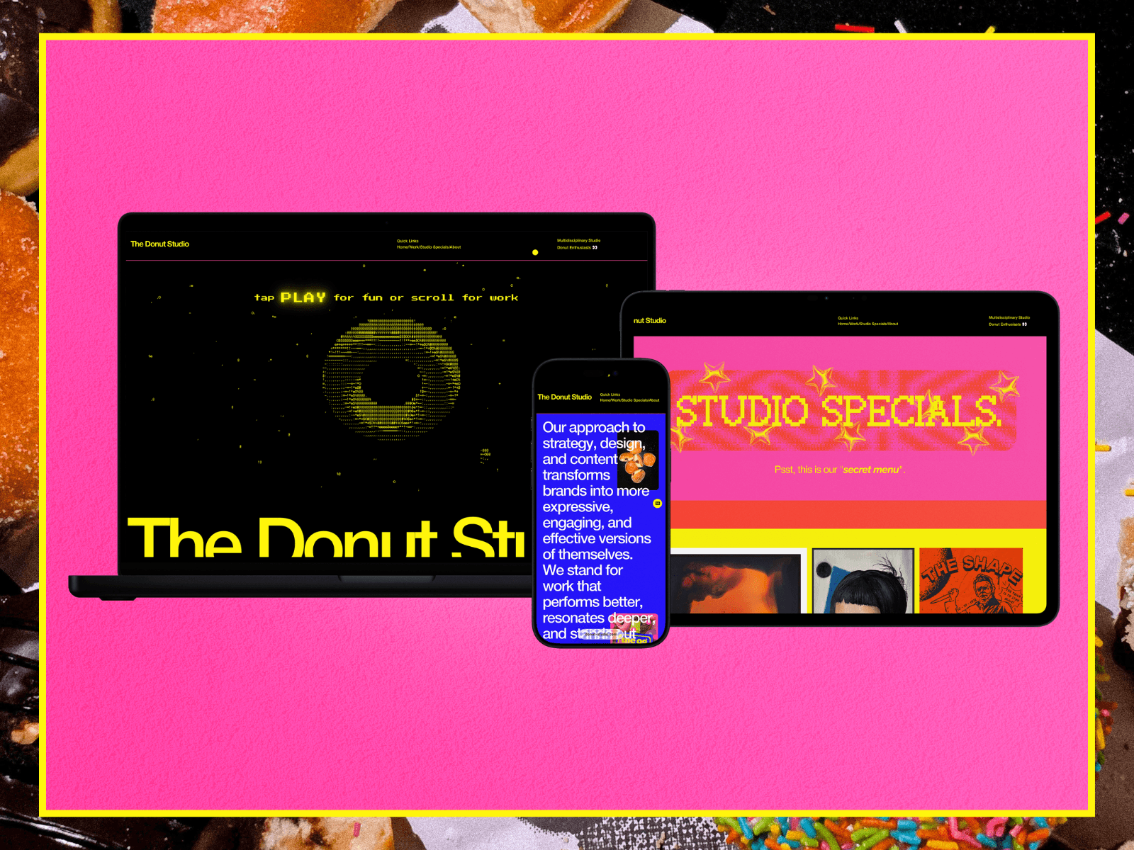 The Donut Studio - Creative Studio 데스크톱 화면
