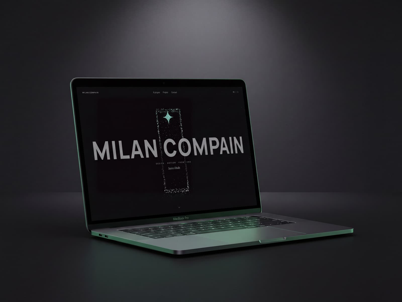 Milan Compain | Design · Motion · Front-end 데스크톱 화면