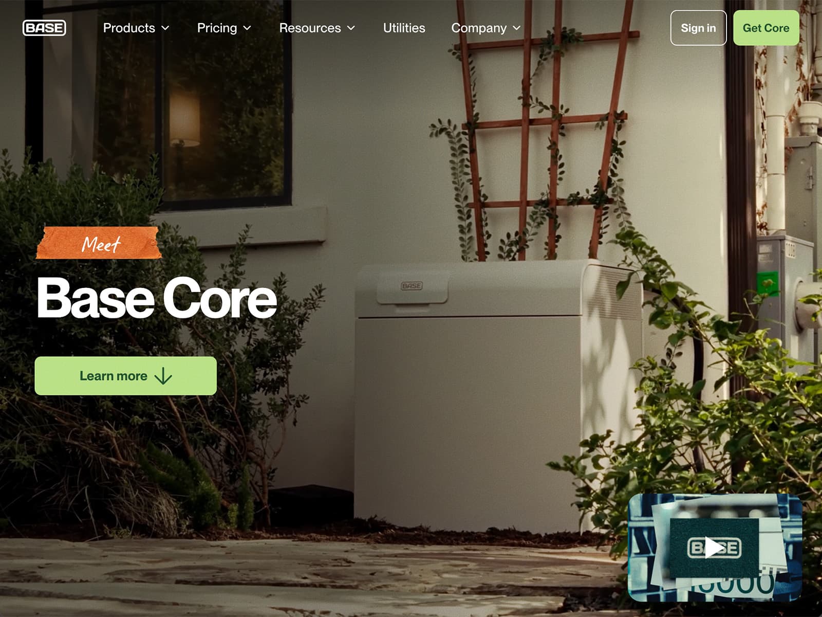 Base Core 데스크톱 화면