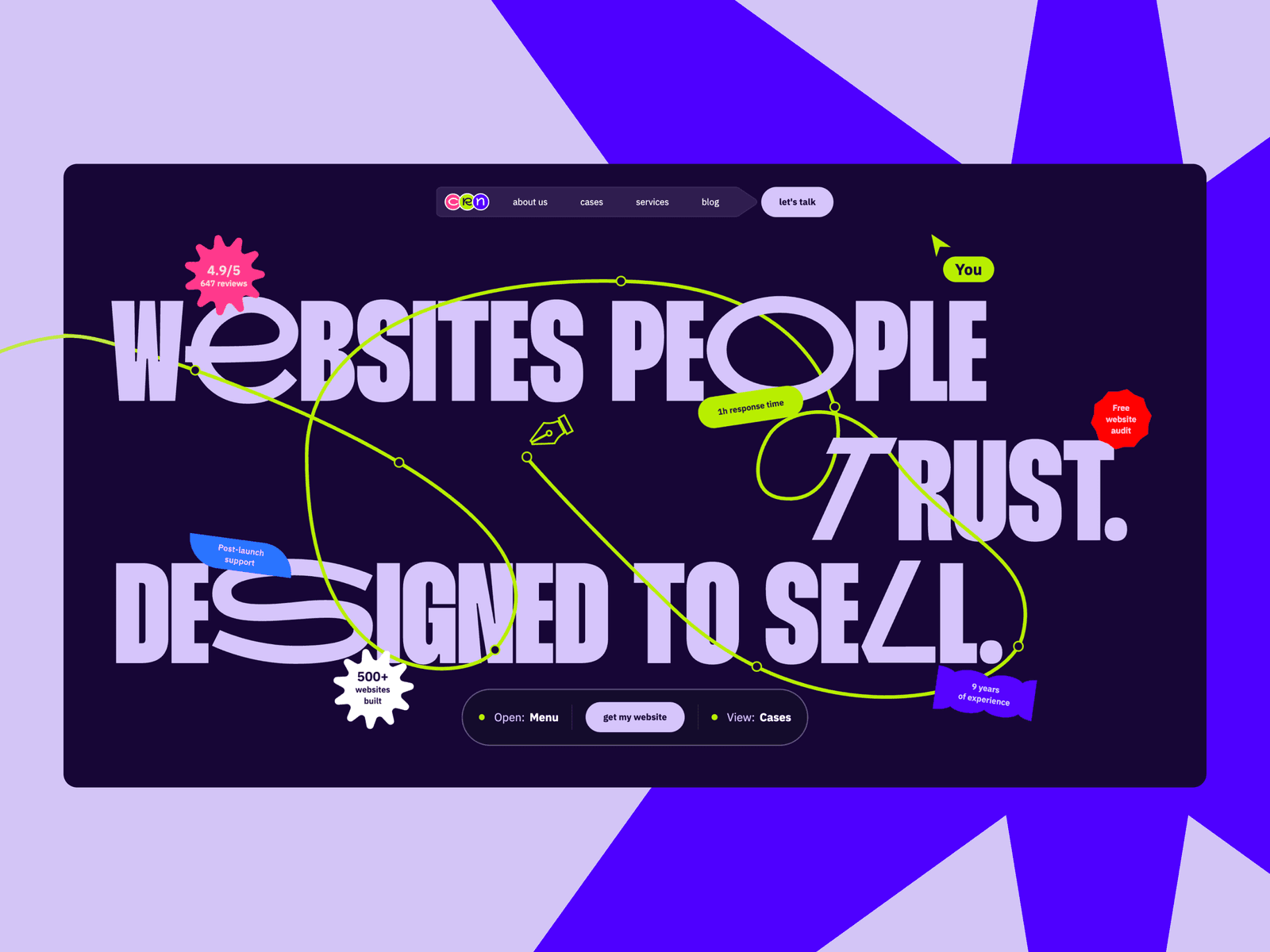 Crency: Design & Web Development That Sells 데스크톱 화면